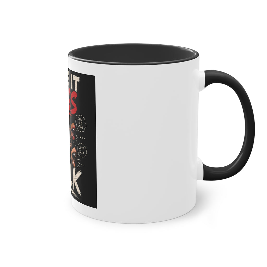 Take It, Pass It, Talk Mug — Funny Conversation Starter Coffee Cup