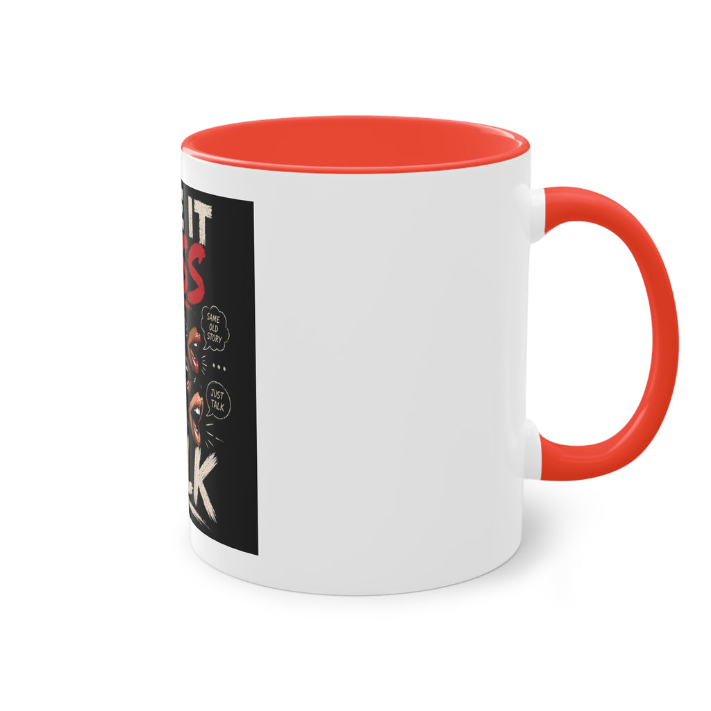 Take It, Pass It, Talk Mug — Funny Conversation Starter Coffee Cup