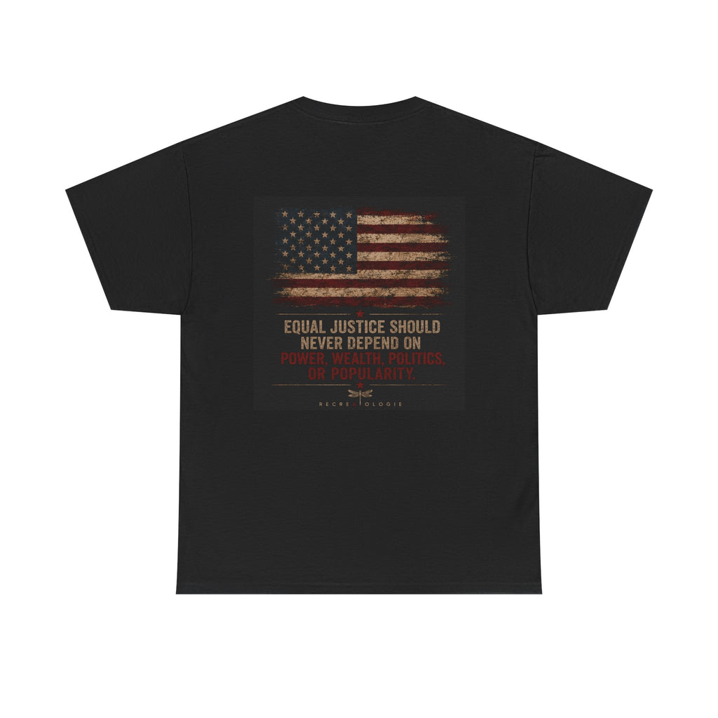 T-Shirt — 'Land of the Double Standard' Patriotic Justice Graphic Tee