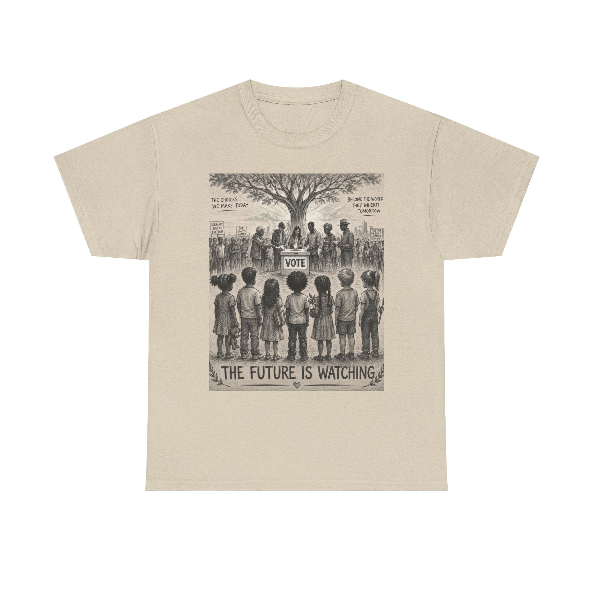 Vote Tee — “The Future Is Watching” Graphic T-Shirt