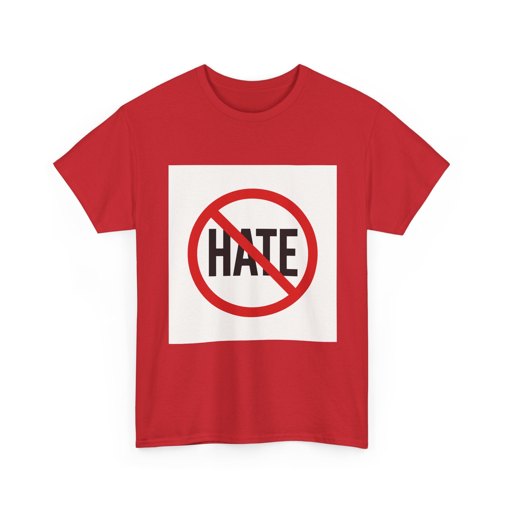 T-Shirt — No Hate Symbol Tee (Anti-Hate Message)