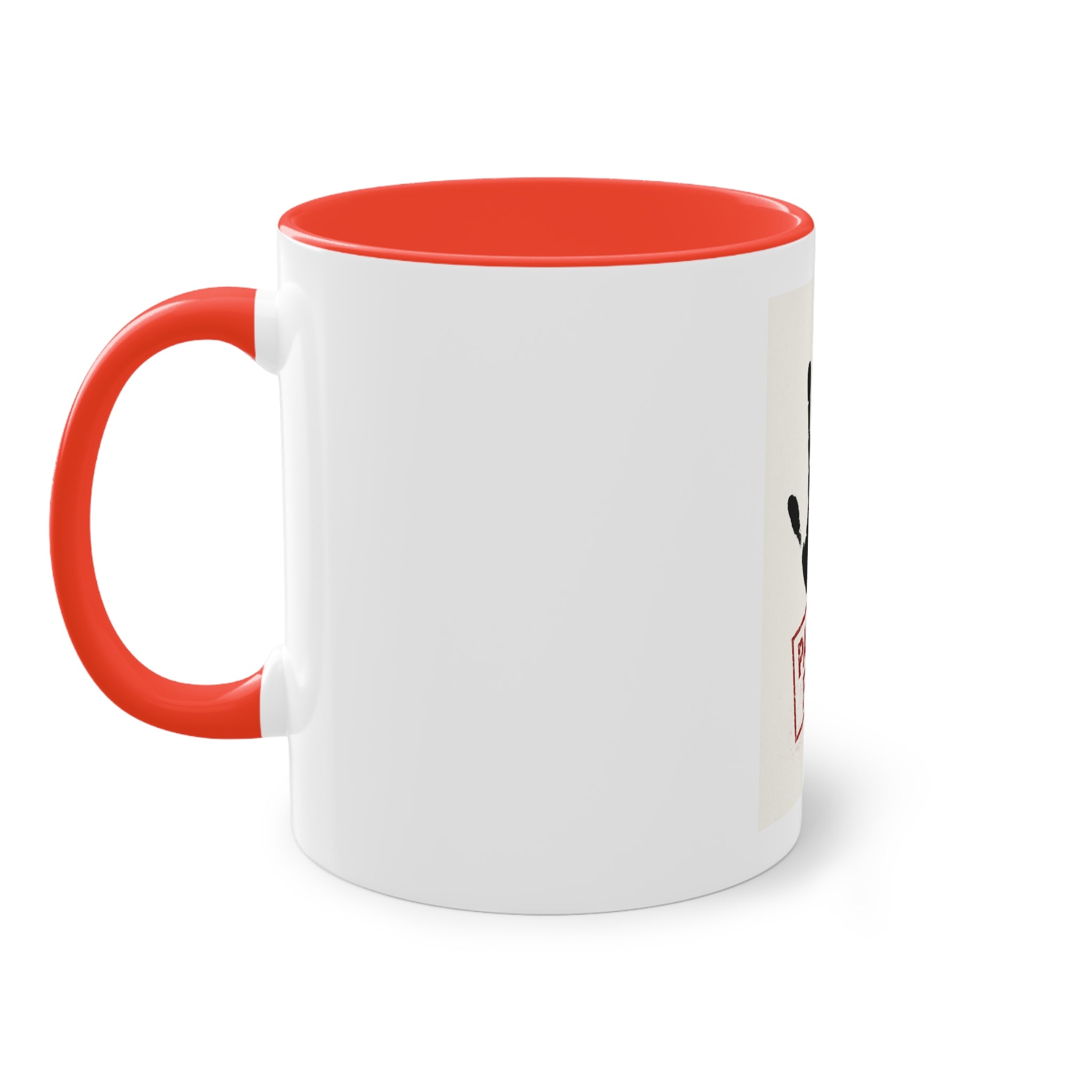 Paid In Full Handprint Coffee Mug — 11oz Two-Tone Red Accent