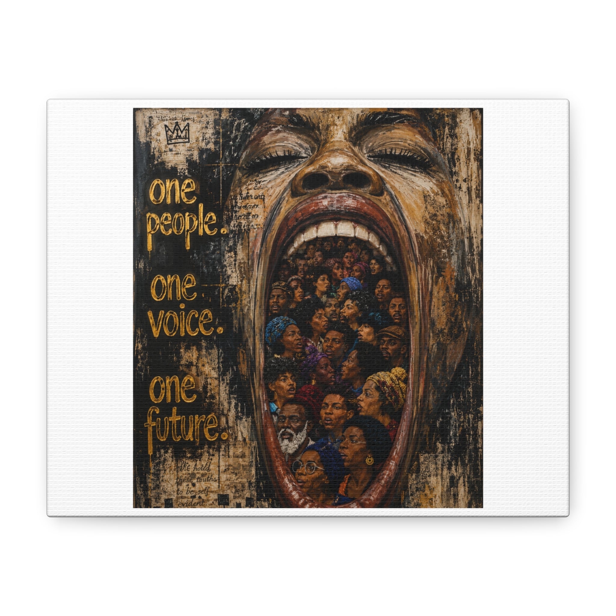 One People One Voice Canvas Wall Art — Matte Stretched Print