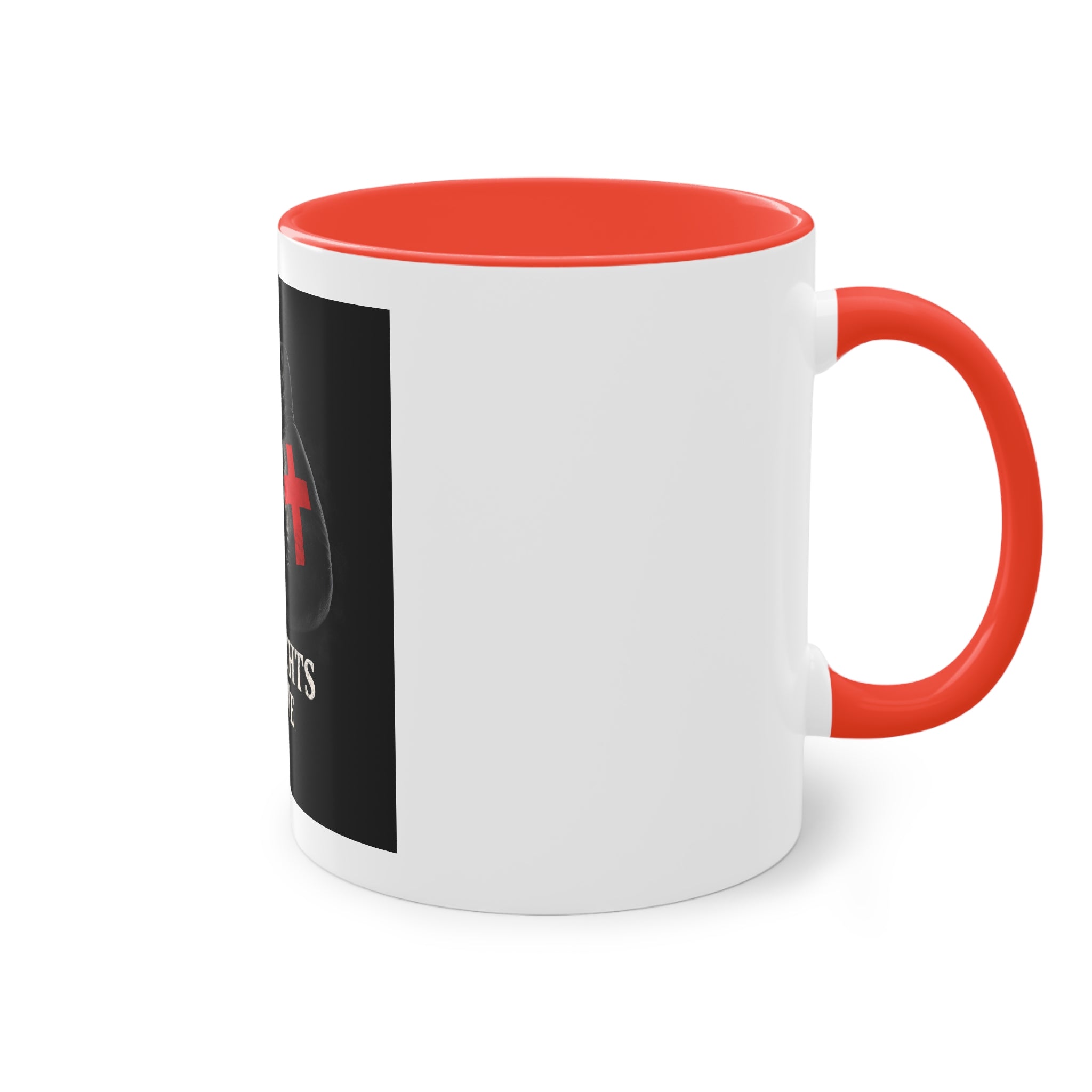 God Fights For Me Boxing Gloves Coffee Mug – Inspirational Christian Mug