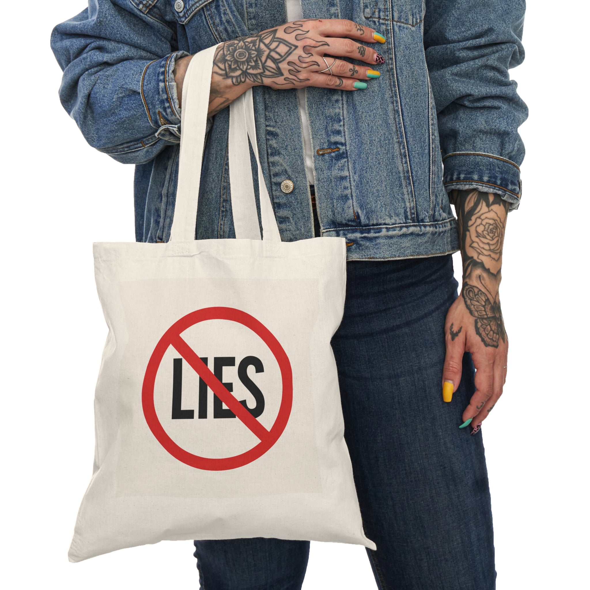 No Hate / No Lies Tote Bag — Anti-Hate & Anti-Lies Cotton Tote