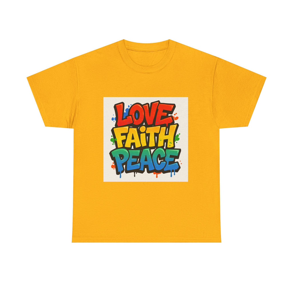 T-Shirt — Love Faith Peace Graffiti Tee