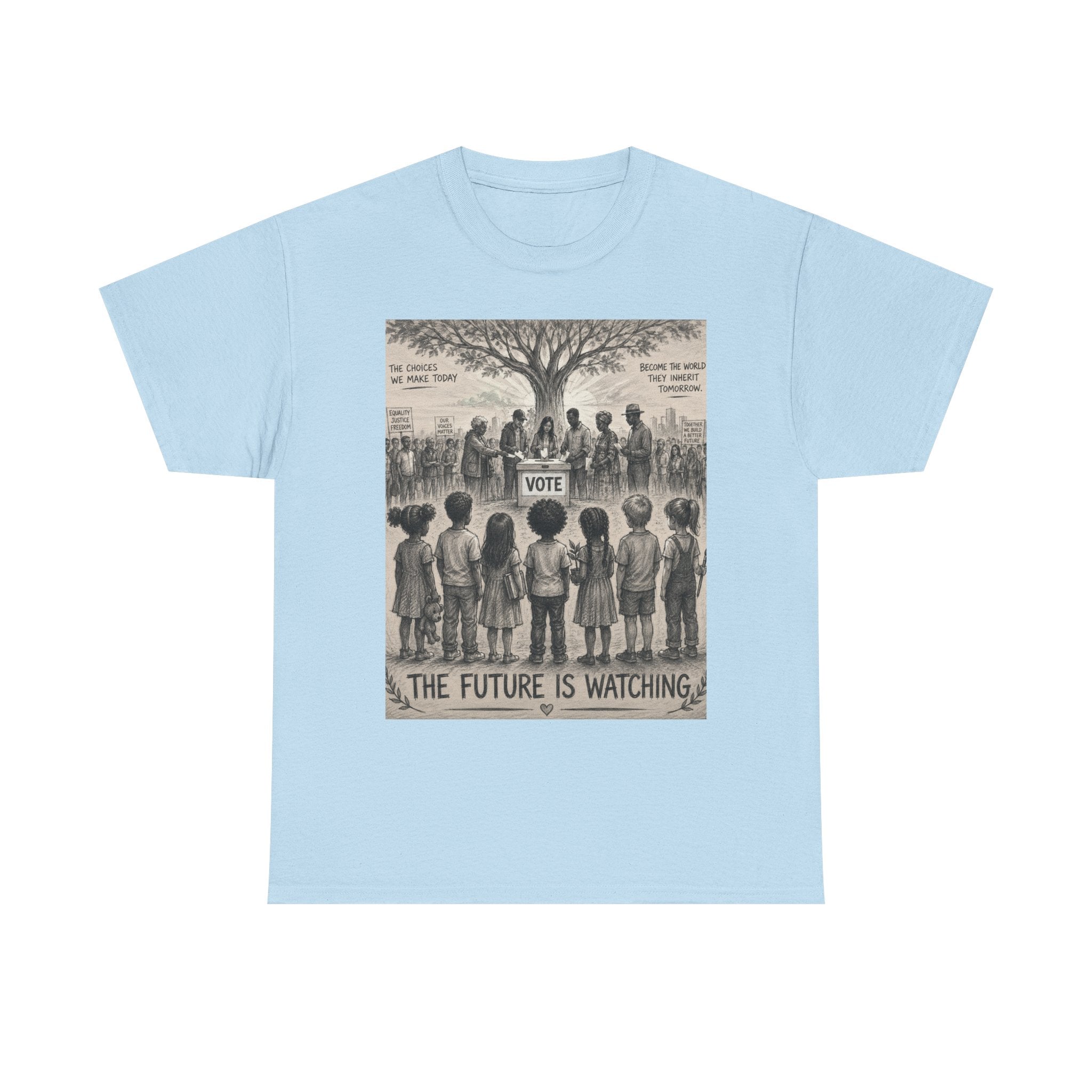 Vote Tee — “The Future Is Watching” Graphic T-Shirt
