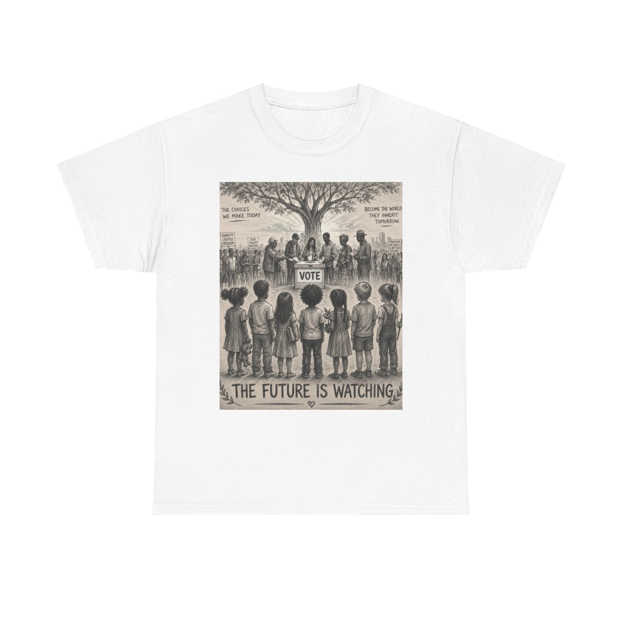 Vote Tee — “The Future Is Watching” Graphic T-Shirt