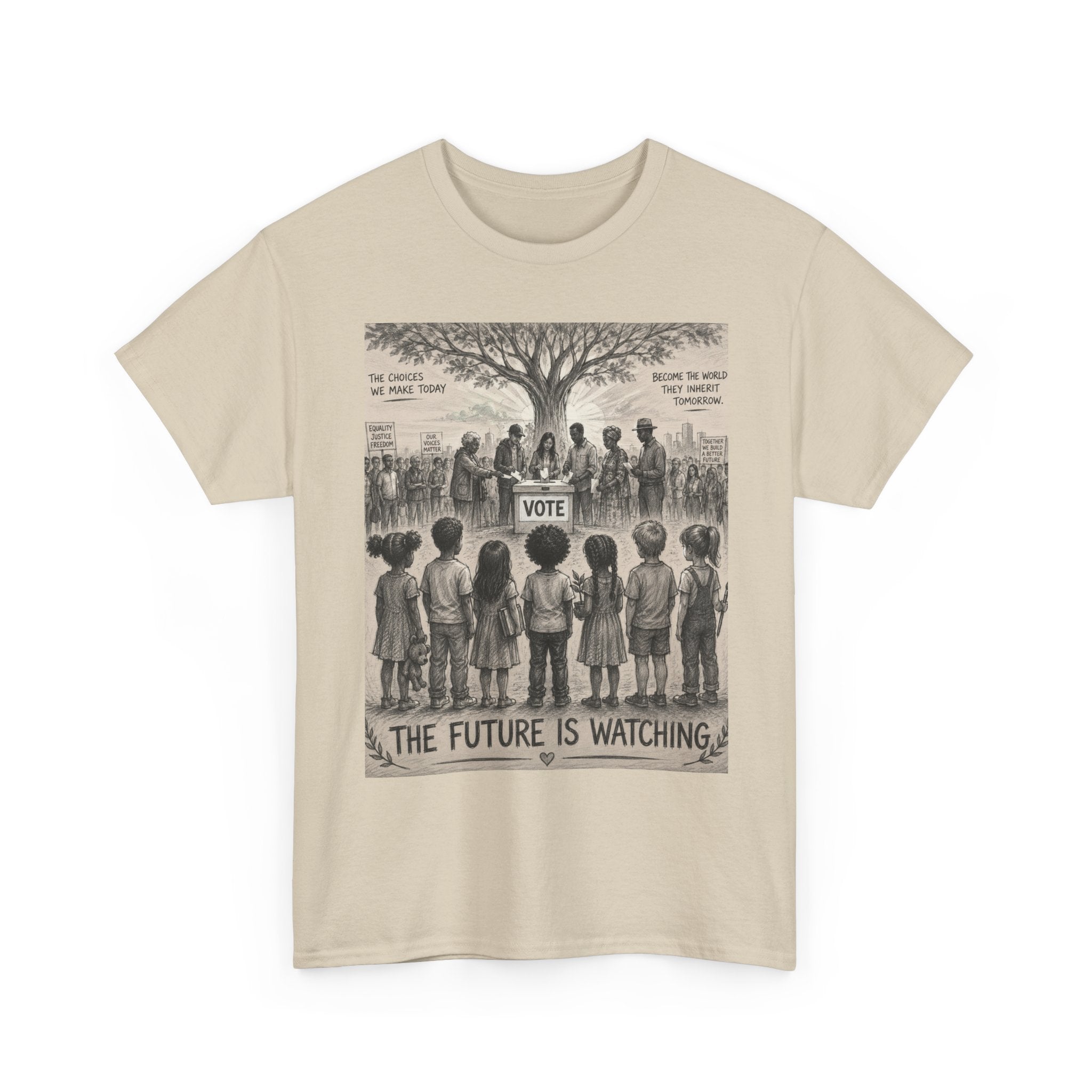 Vote Tee — “The Future Is Watching” Graphic T-Shirt