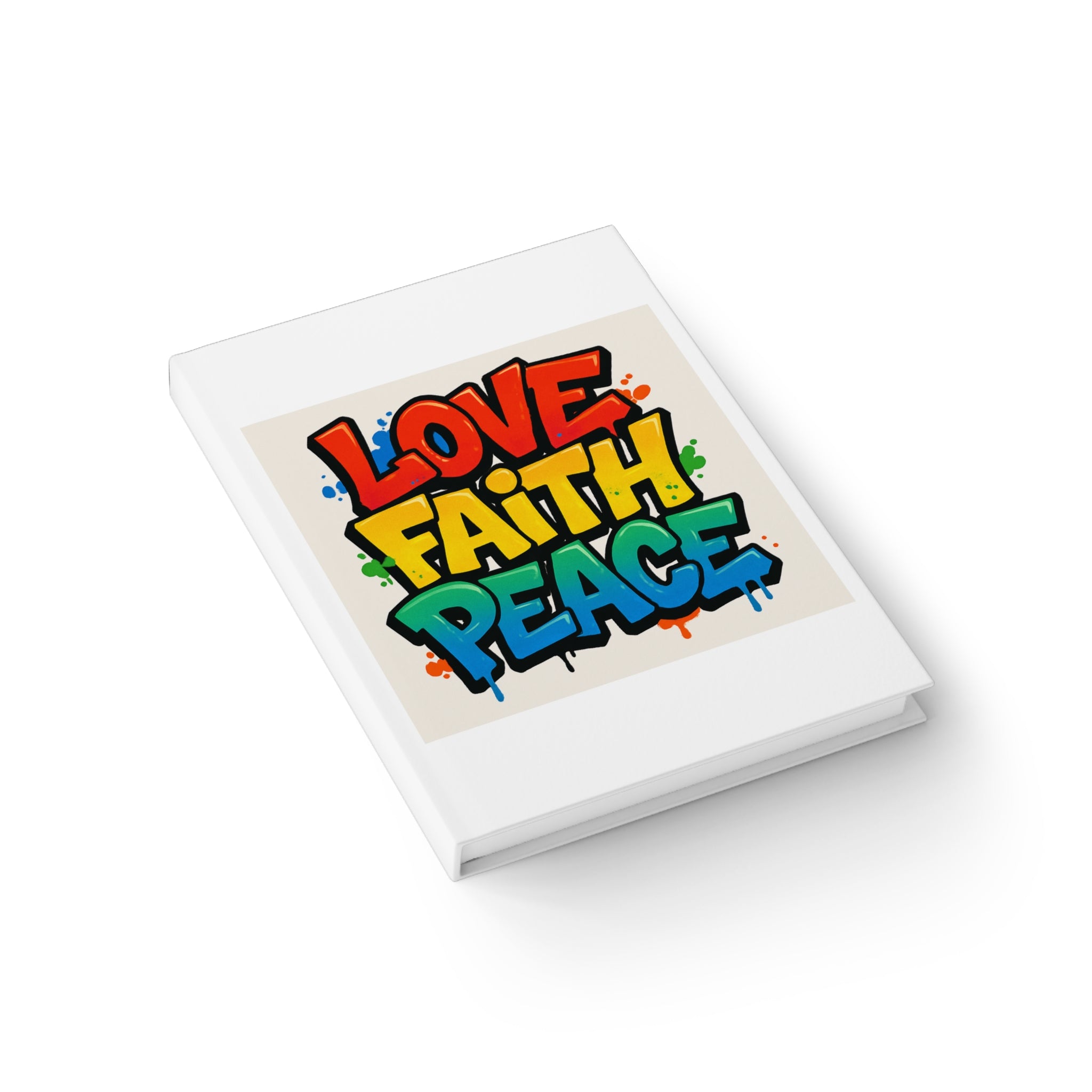 Love Faith Peace Ruled Journal – Colorful Graffiti Inspirational Notebook
