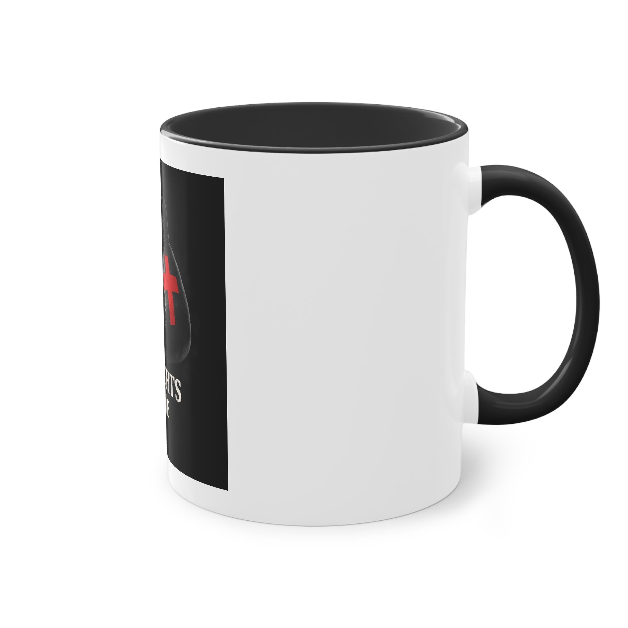 God Fights For Me Boxing Gloves Coffee Mug – Inspirational Christian Mug
