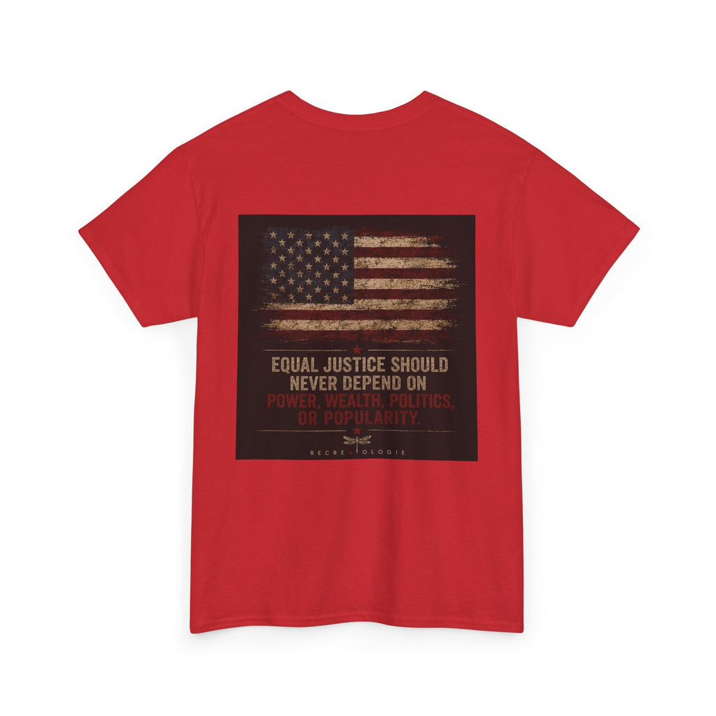 T-Shirt — 'Land of the Double Standard' Patriotic Justice Graphic Tee