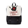 Backpack — 'Paid In Full' Handprint Statement Shoulder Bag