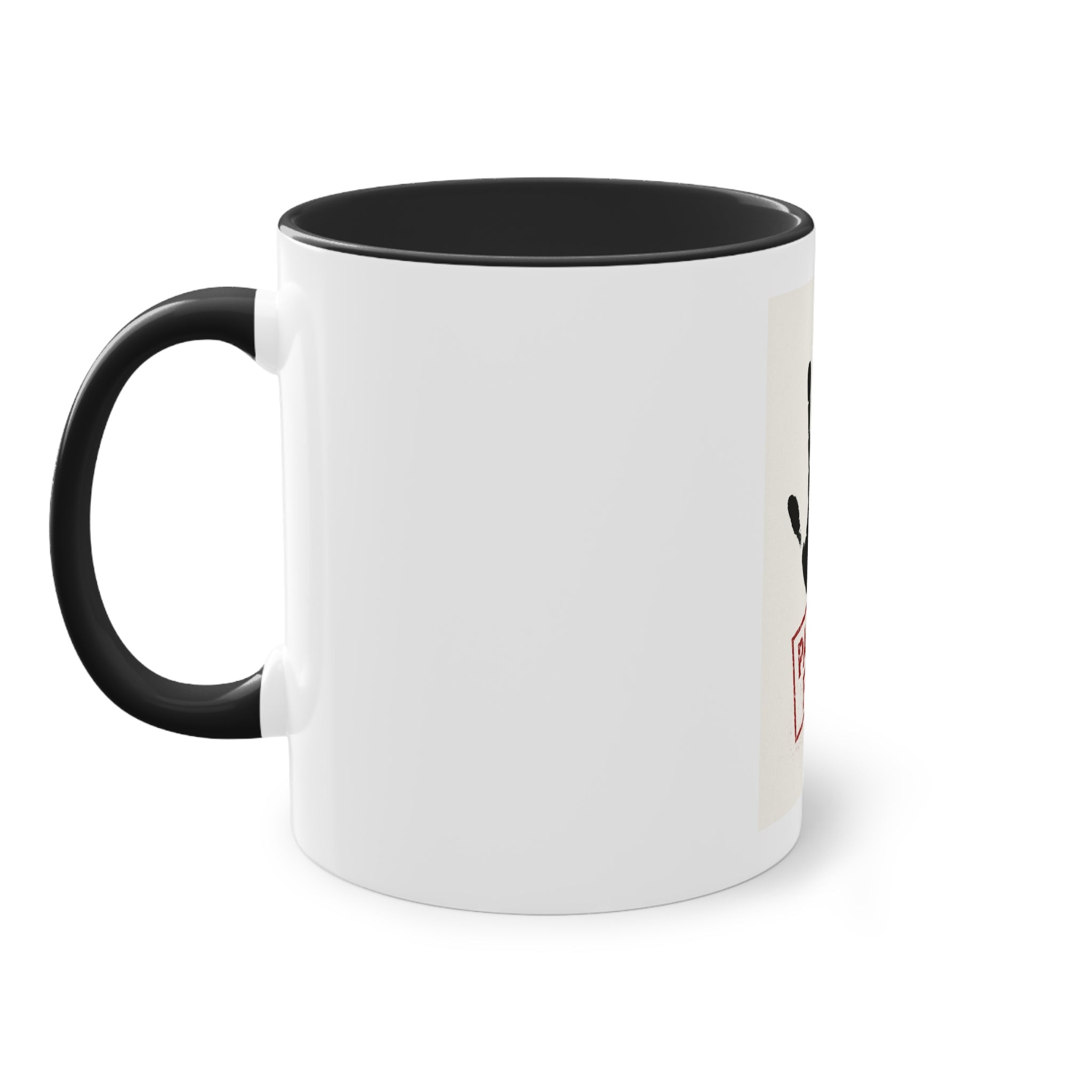 Paid In Full Handprint Coffee Mug — 11oz Two-Tone Red Accent