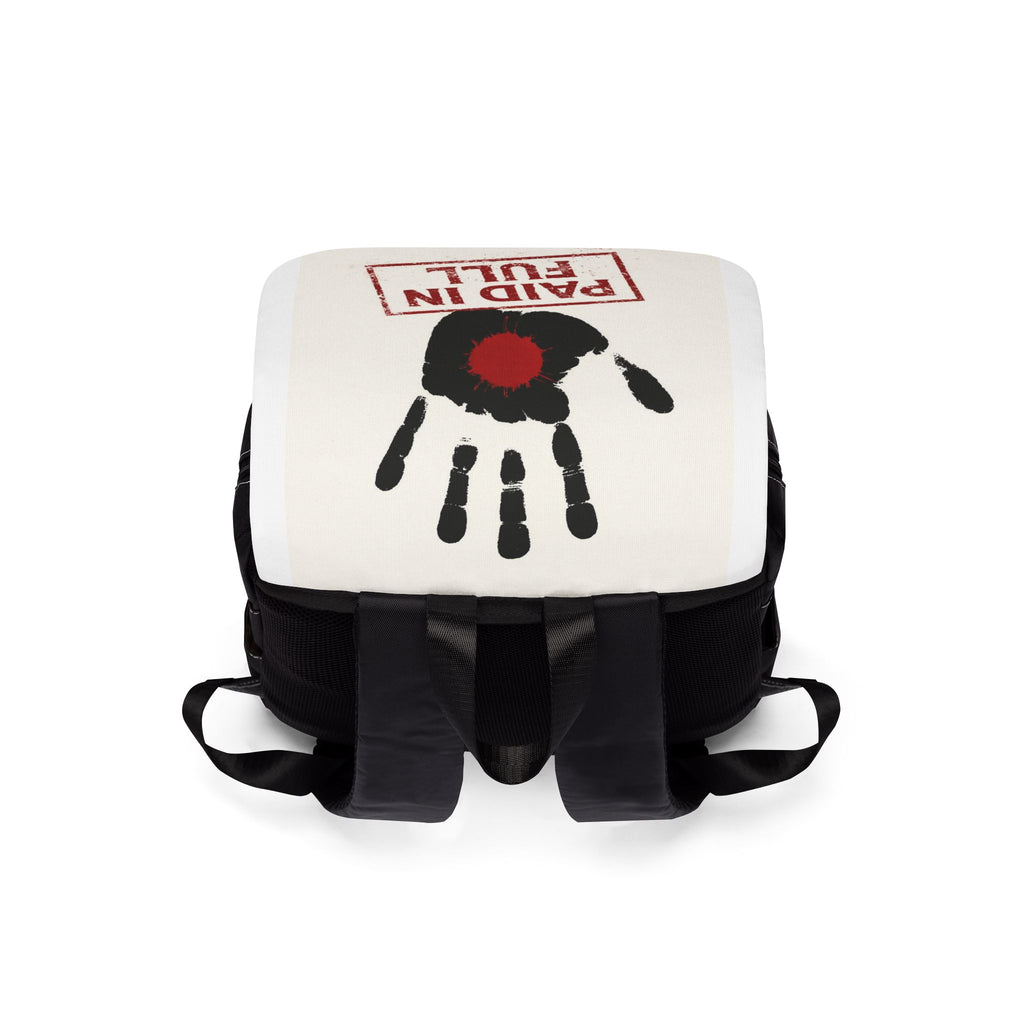 Backpack — 'Paid In Full' Handprint Statement Shoulder Bag