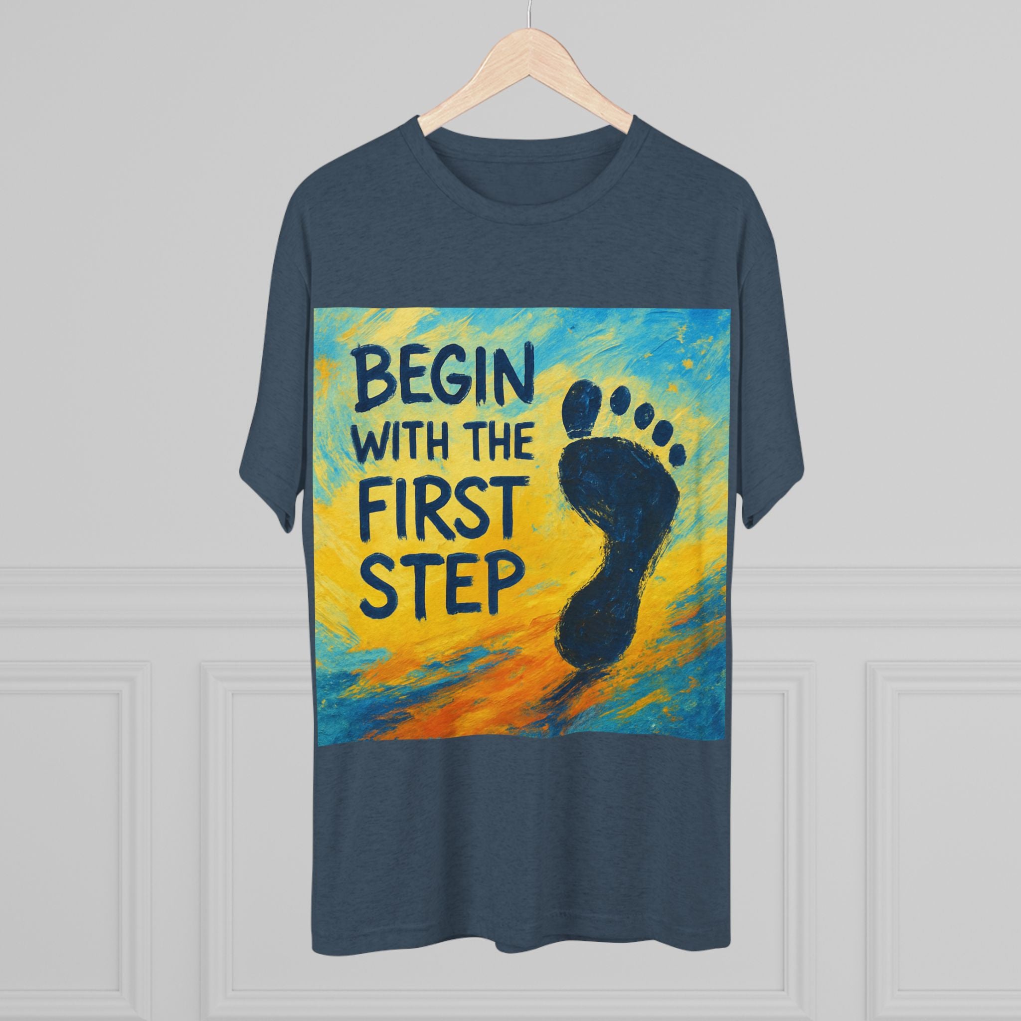 Inspirational 'Begin With the First Step' Tee