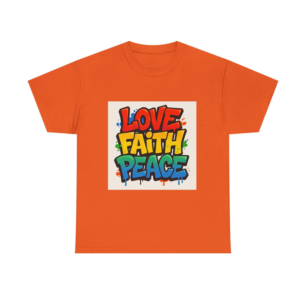 T-Shirt — Love Faith Peace Graffiti Tee