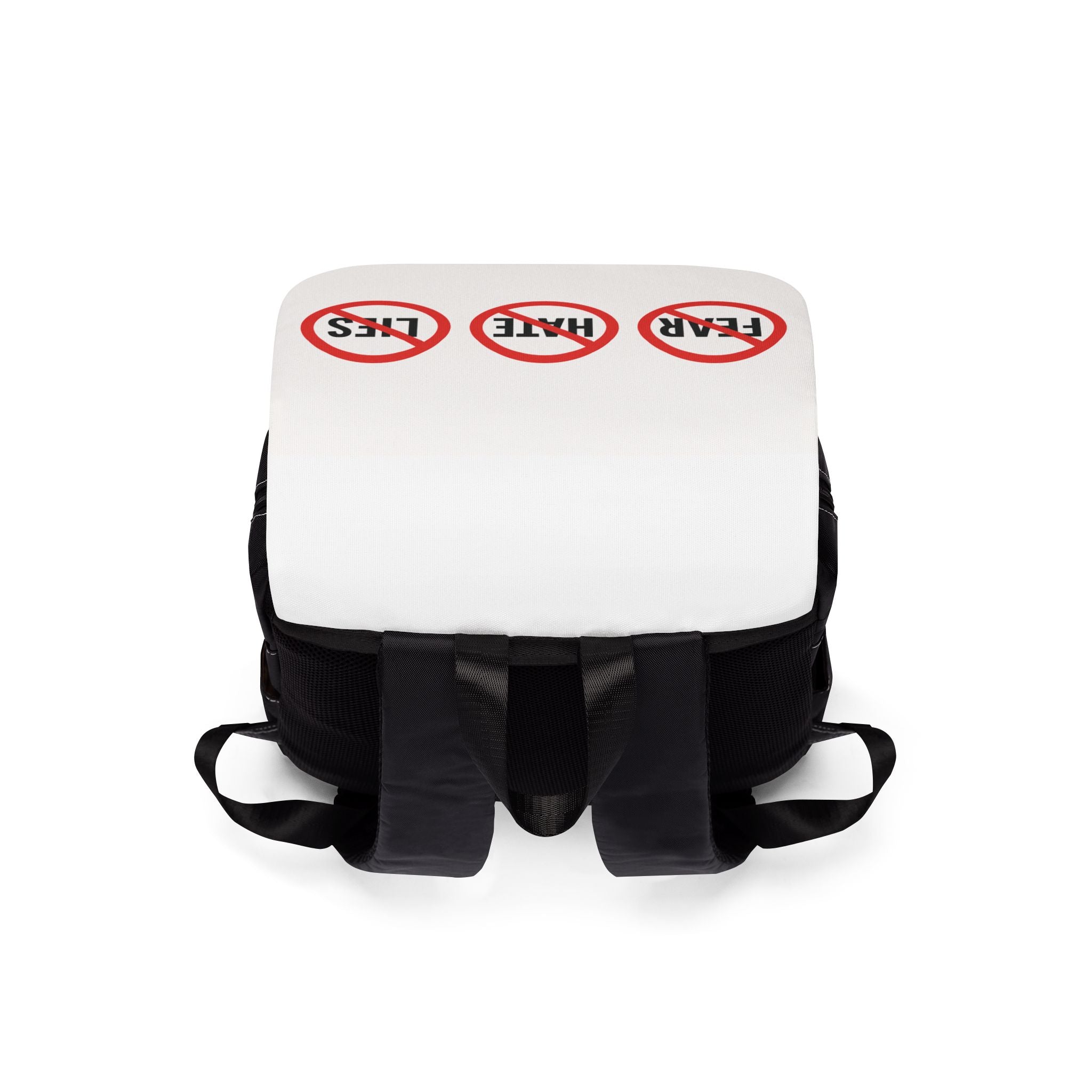 Backpack — "No Fear, No Hate, No Lies" Statement Shoulder Pack