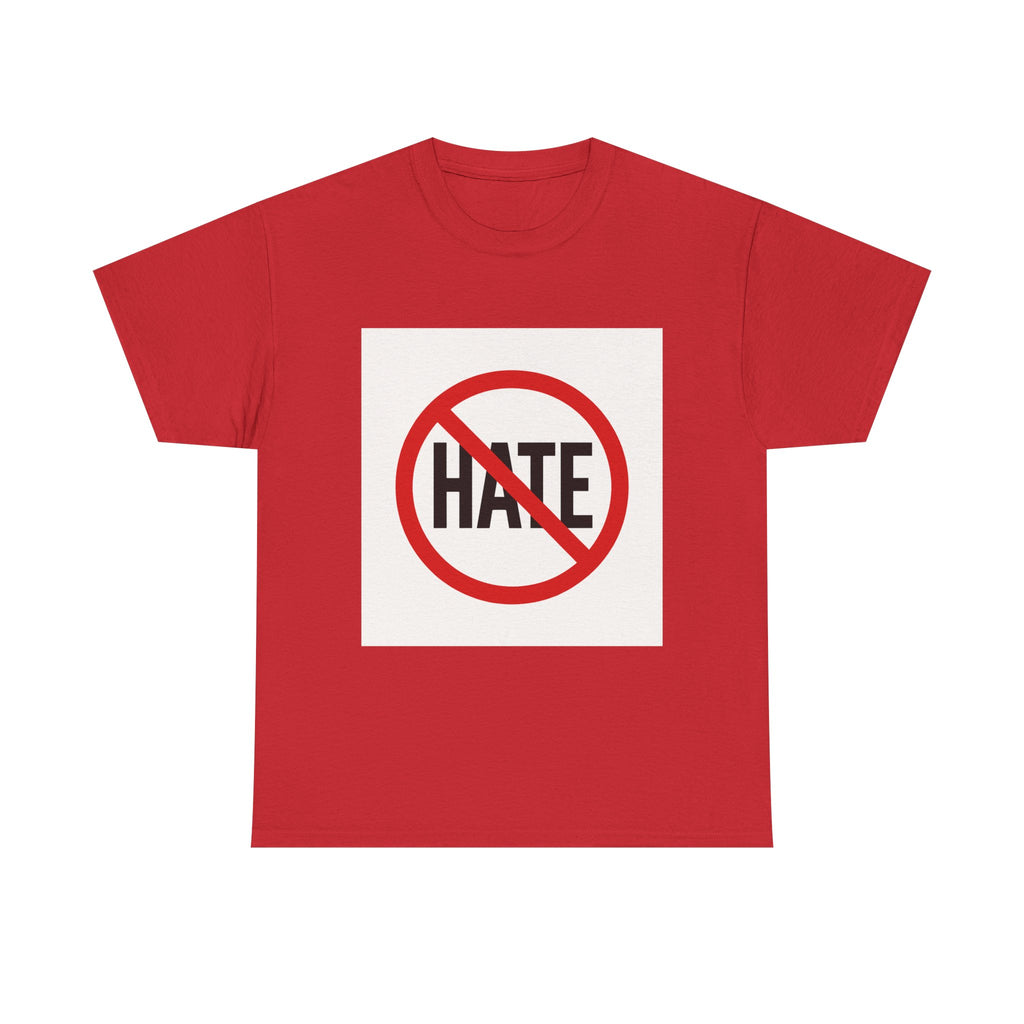 T-Shirt — No Hate Symbol Tee (Anti-Hate Message)