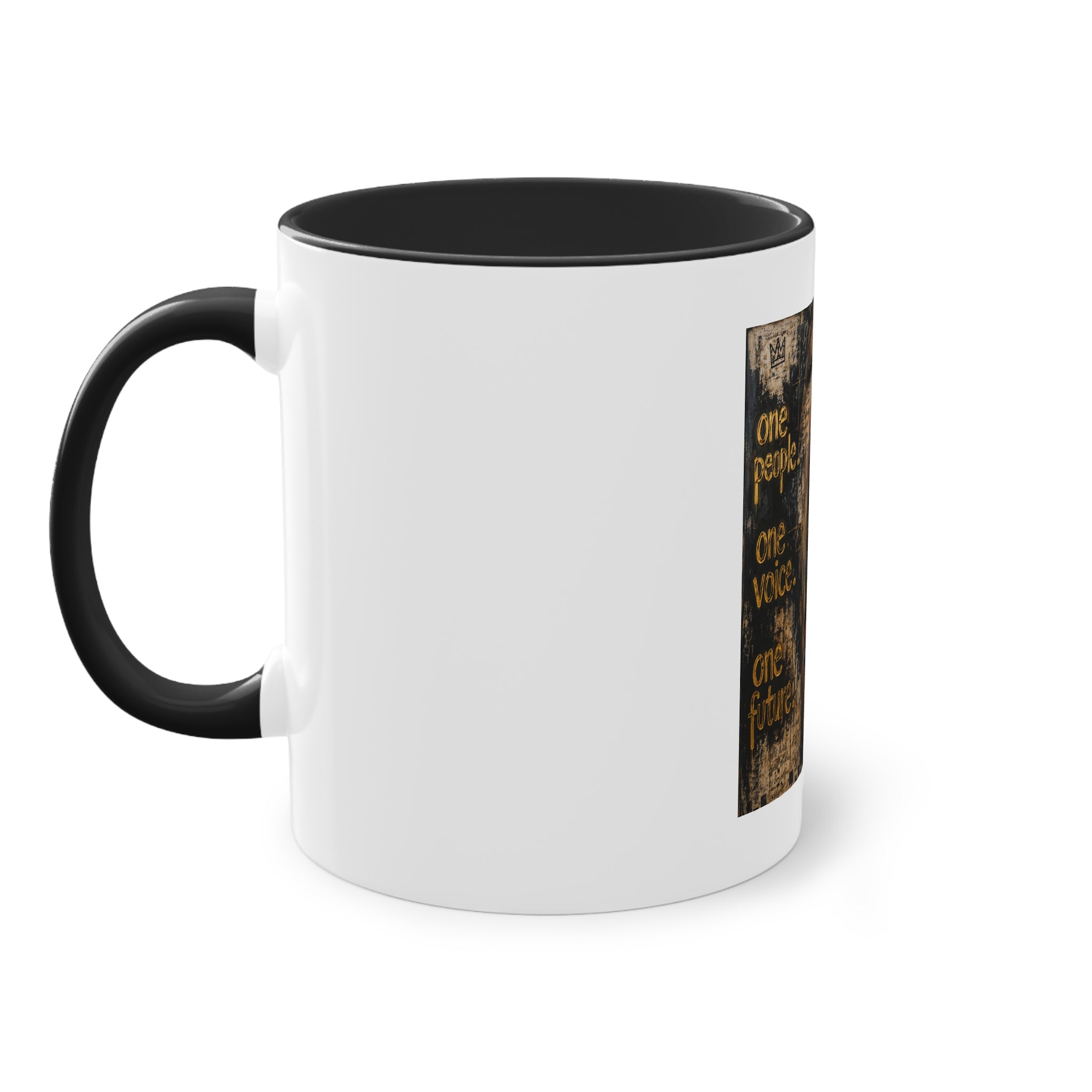 One People One Voice One Future Coffee Mug — Inspirational Unity Art