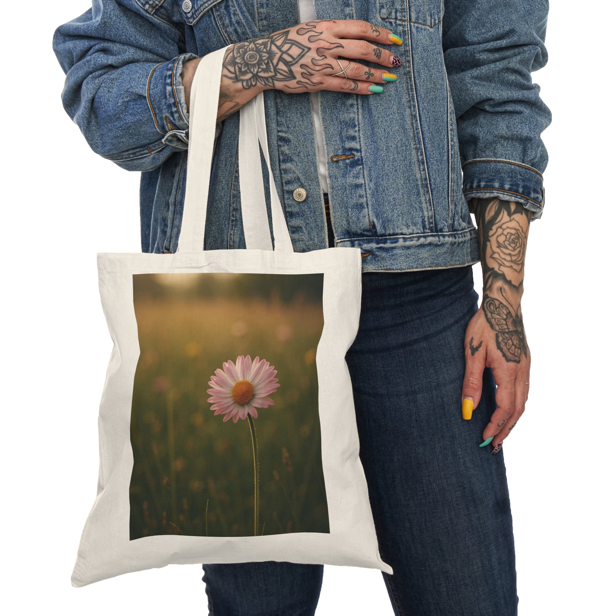 Daisy Meadow Canvas Tote Bag