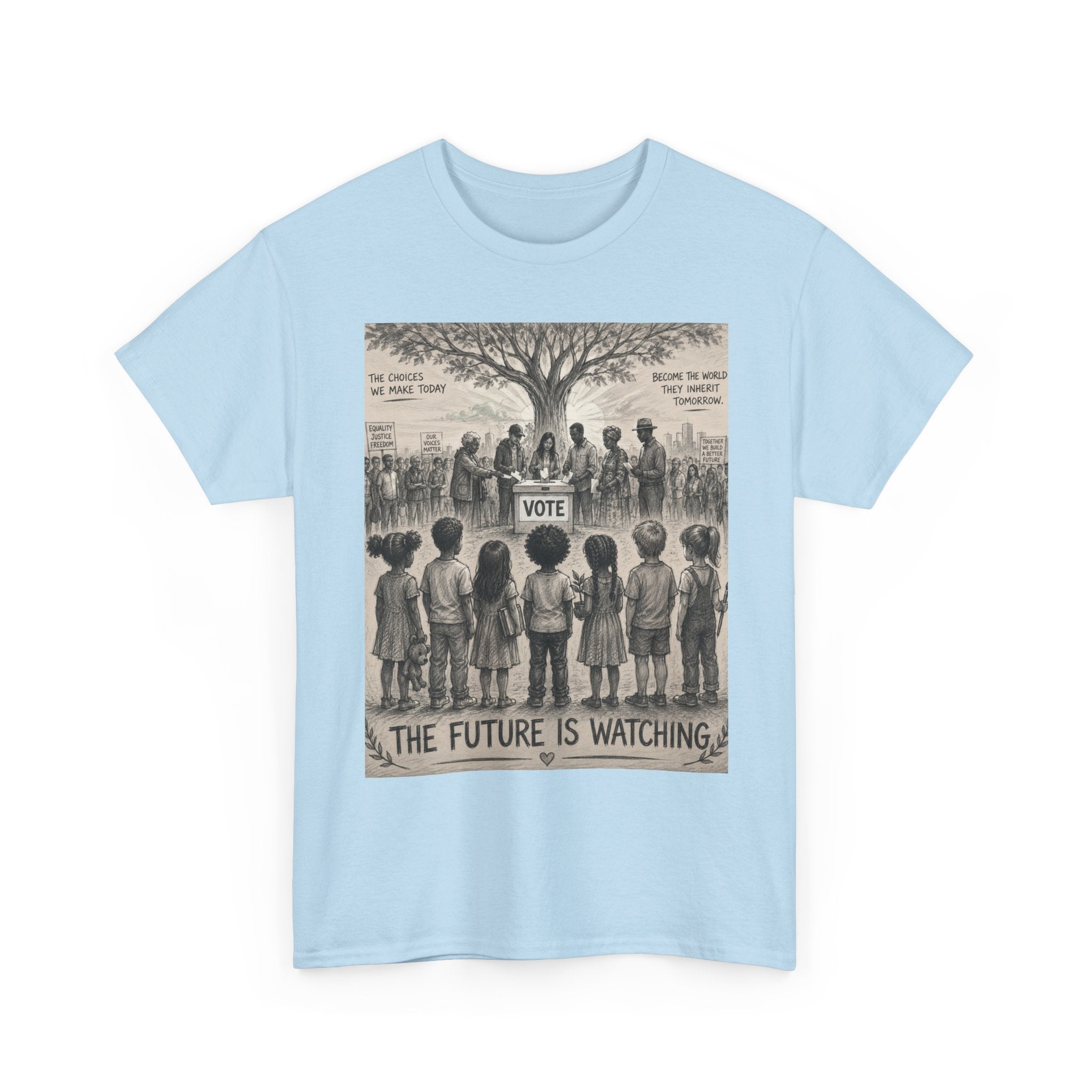 Vote Tee — “The Future Is Watching” Graphic T-Shirt