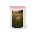 Daisy Field Photo Mug — 11oz Two-Tone Yellow Interior Coffee Cup