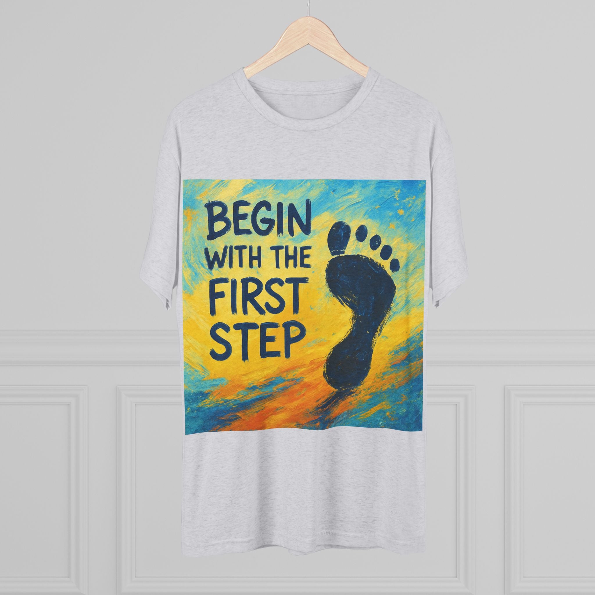 Inspirational 'Begin With the First Step' Tee