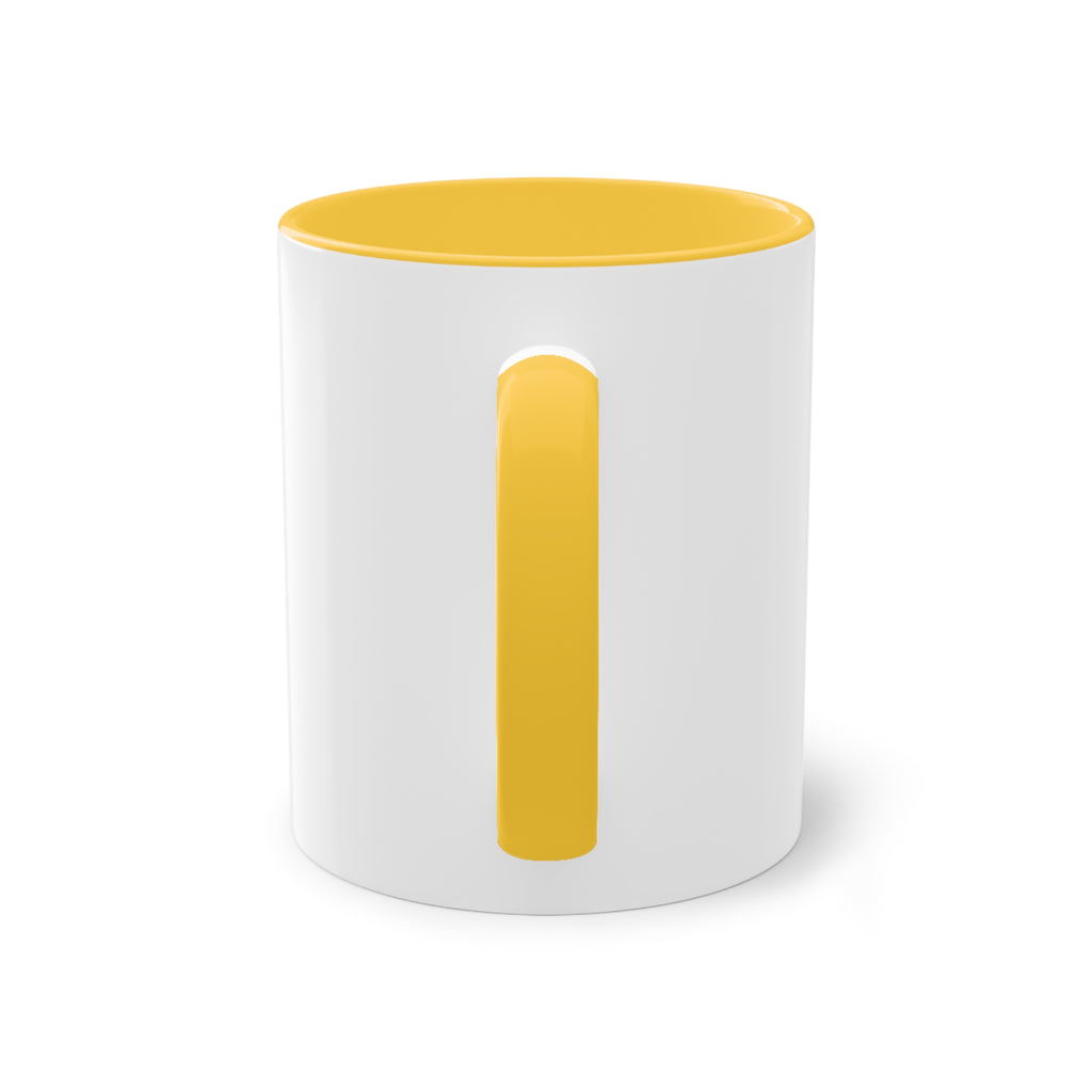 Daisy Field Photo Mug — 11oz Two-Tone Yellow Interior Coffee Cup