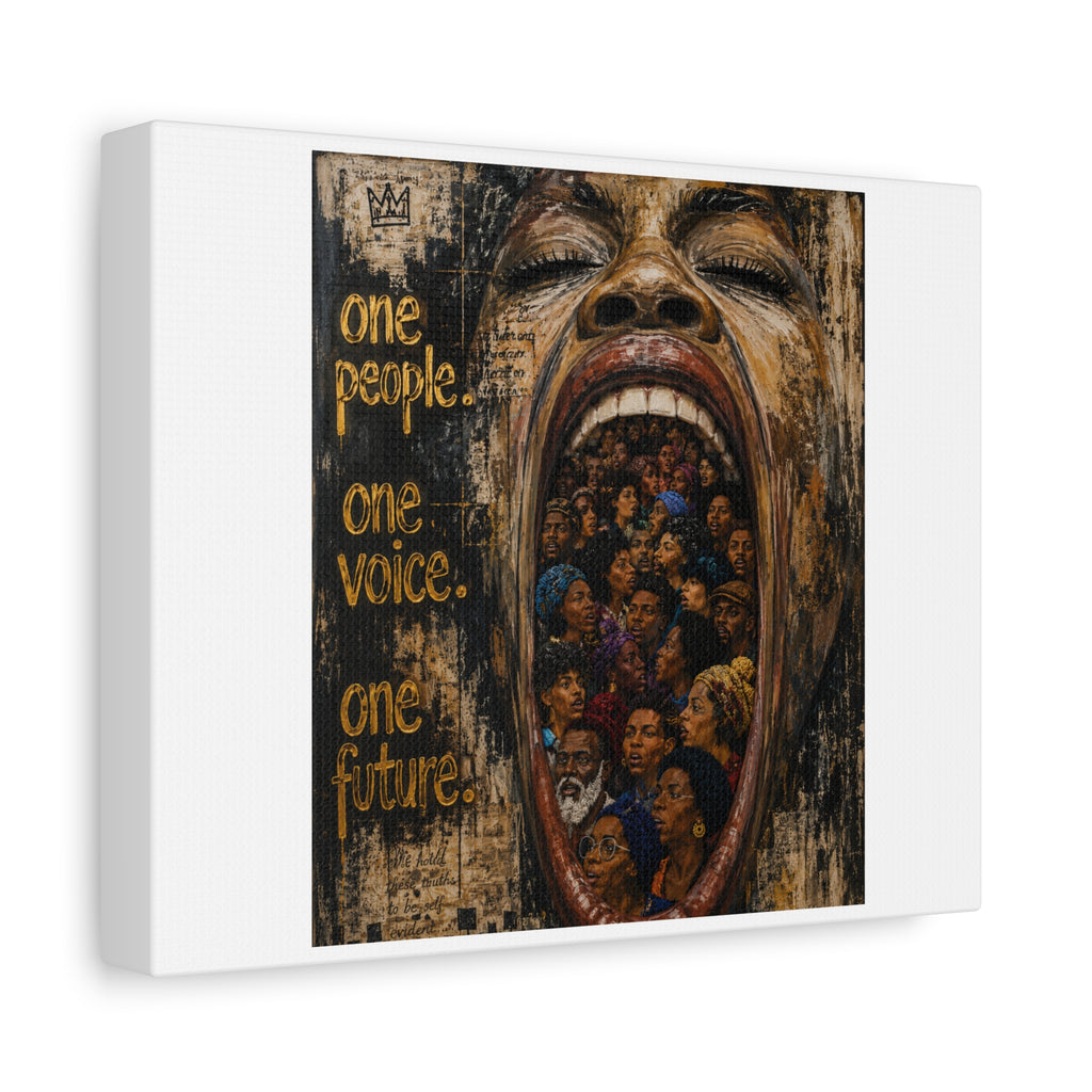 One People One Voice Canvas Wall Art — Matte Stretched Print