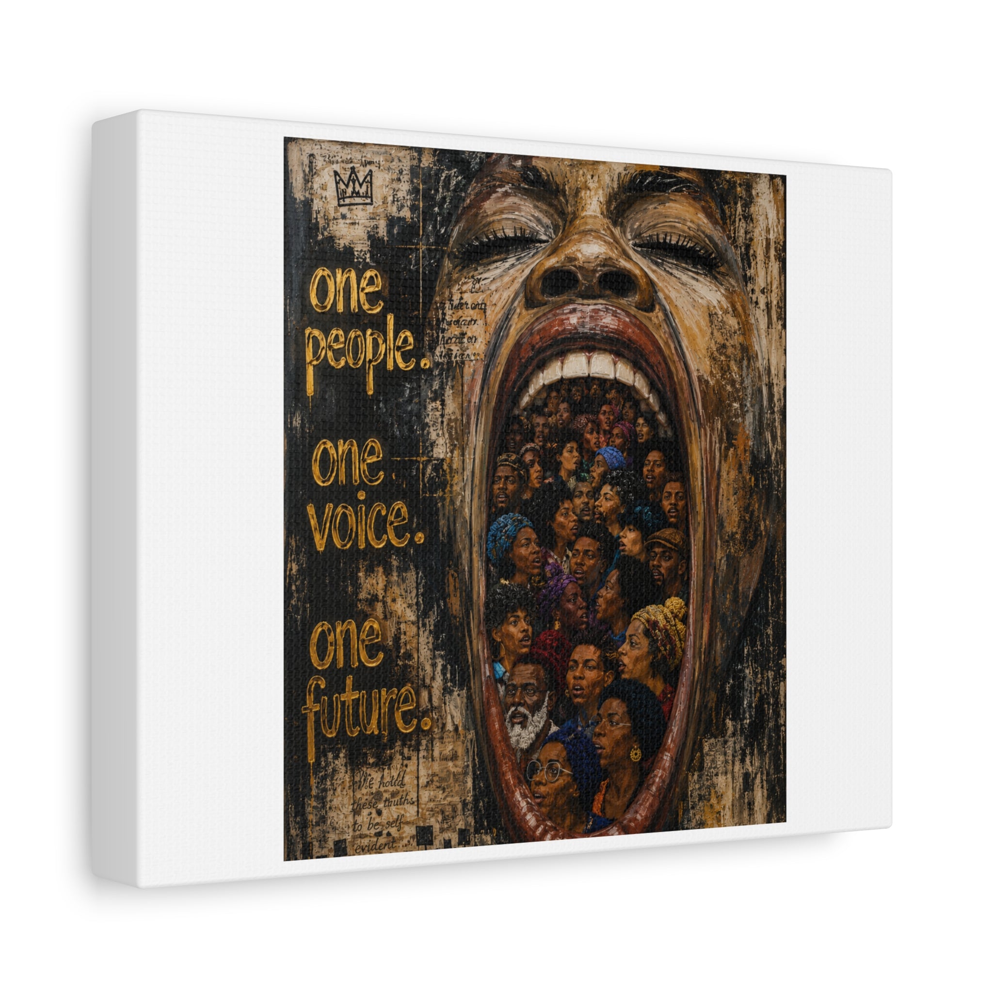 One People One Voice Canvas Wall Art — Matte Stretched Print