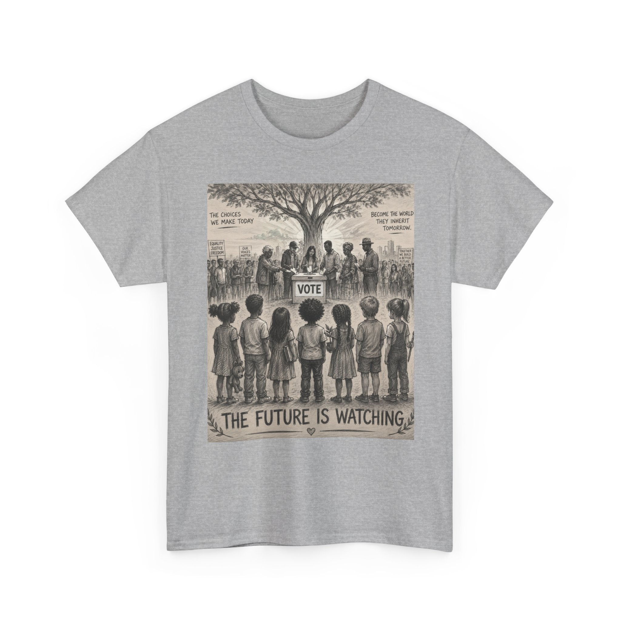 Vote Tee — “The Future Is Watching” Graphic T-Shirt