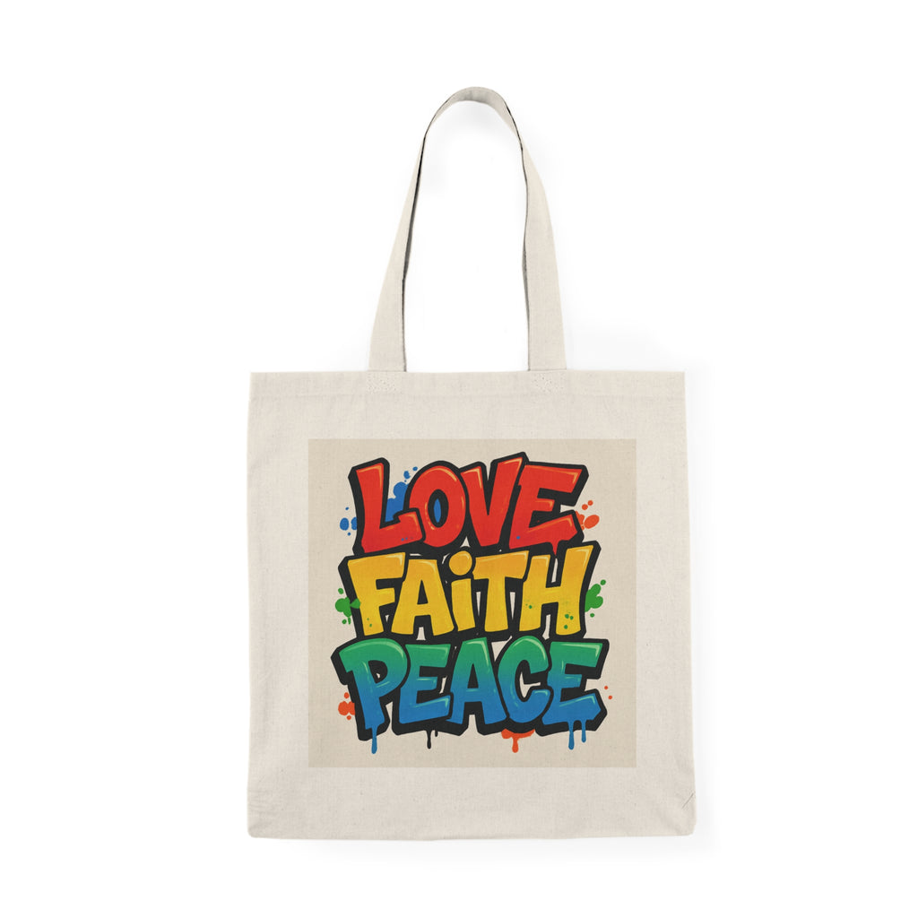 Love Faith Peace Graffiti Tote