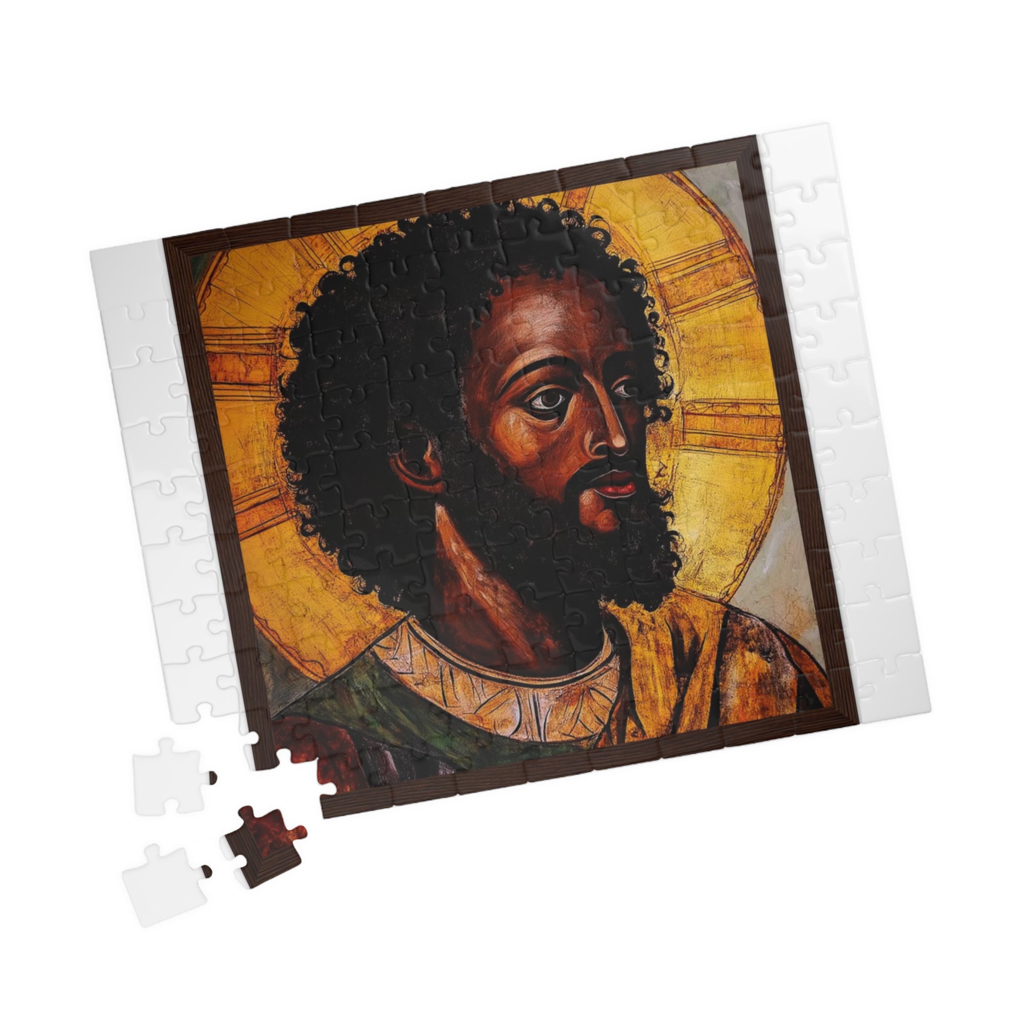 Religious Icon Jigsaw Puzzle — African Jesus Portrait (110–1014 pcs)