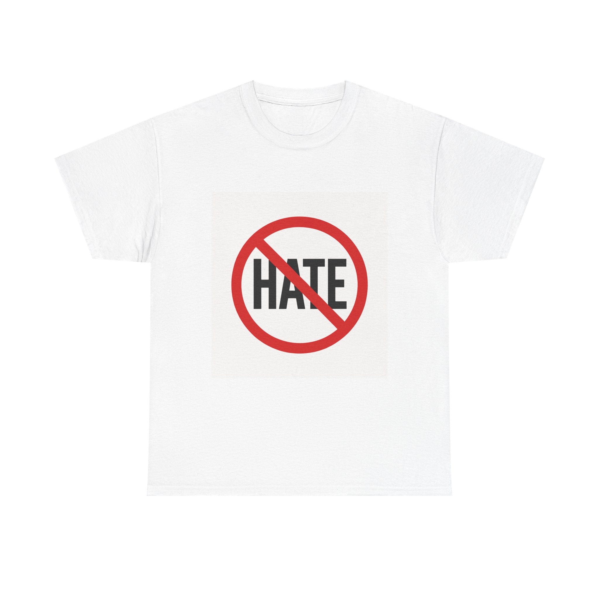 T-Shirt — No Hate Symbol Tee (Anti-Hate Message)