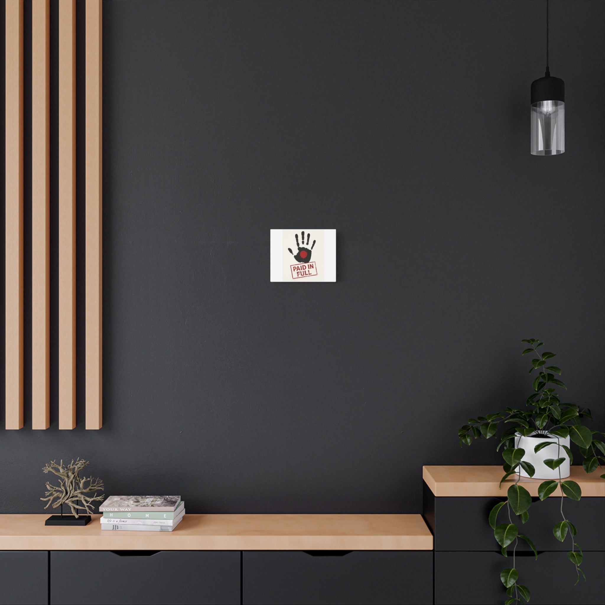 Paid in Full Handprint Matte Canvas Wall Art