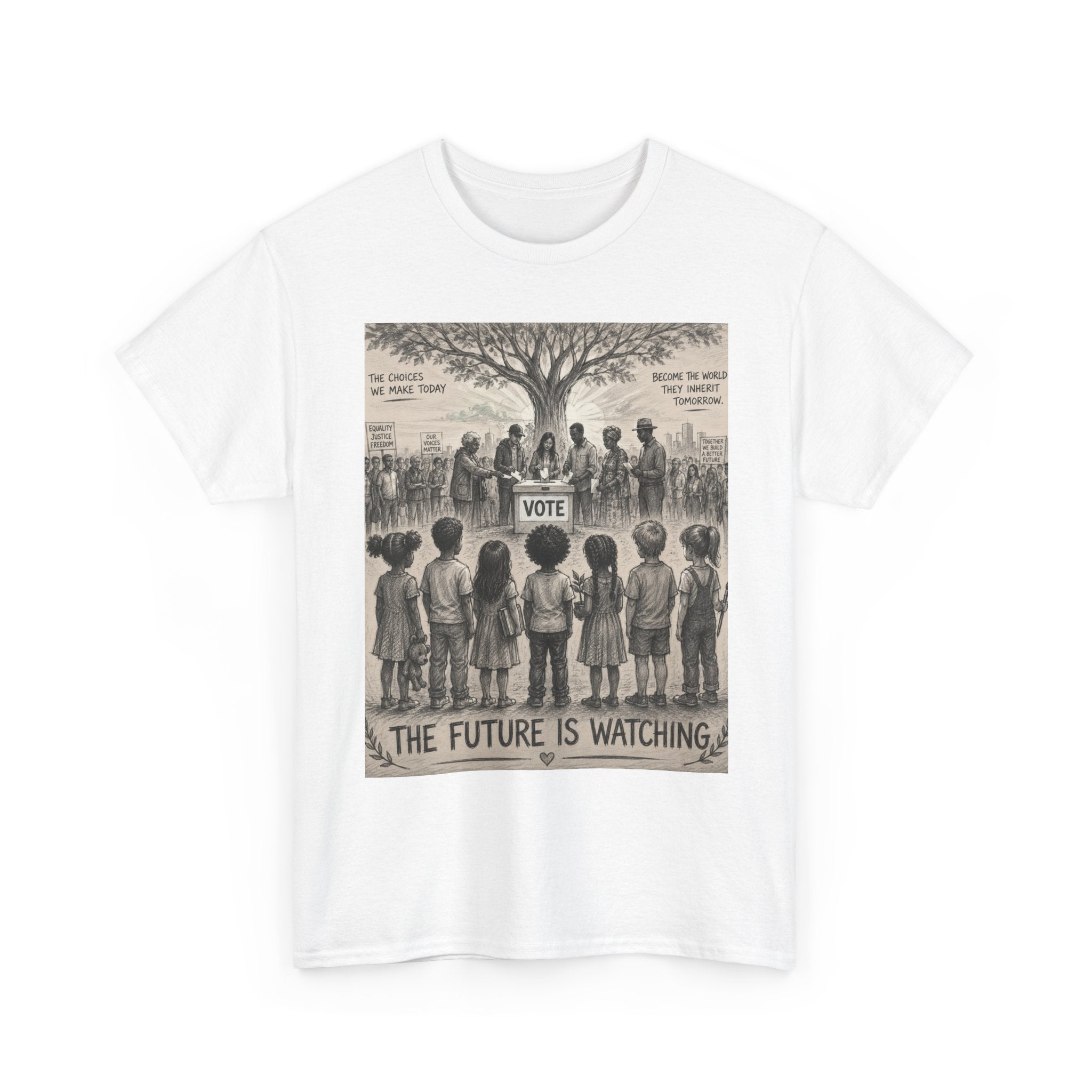 Vote Tee — “The Future Is Watching” Graphic T-Shirt