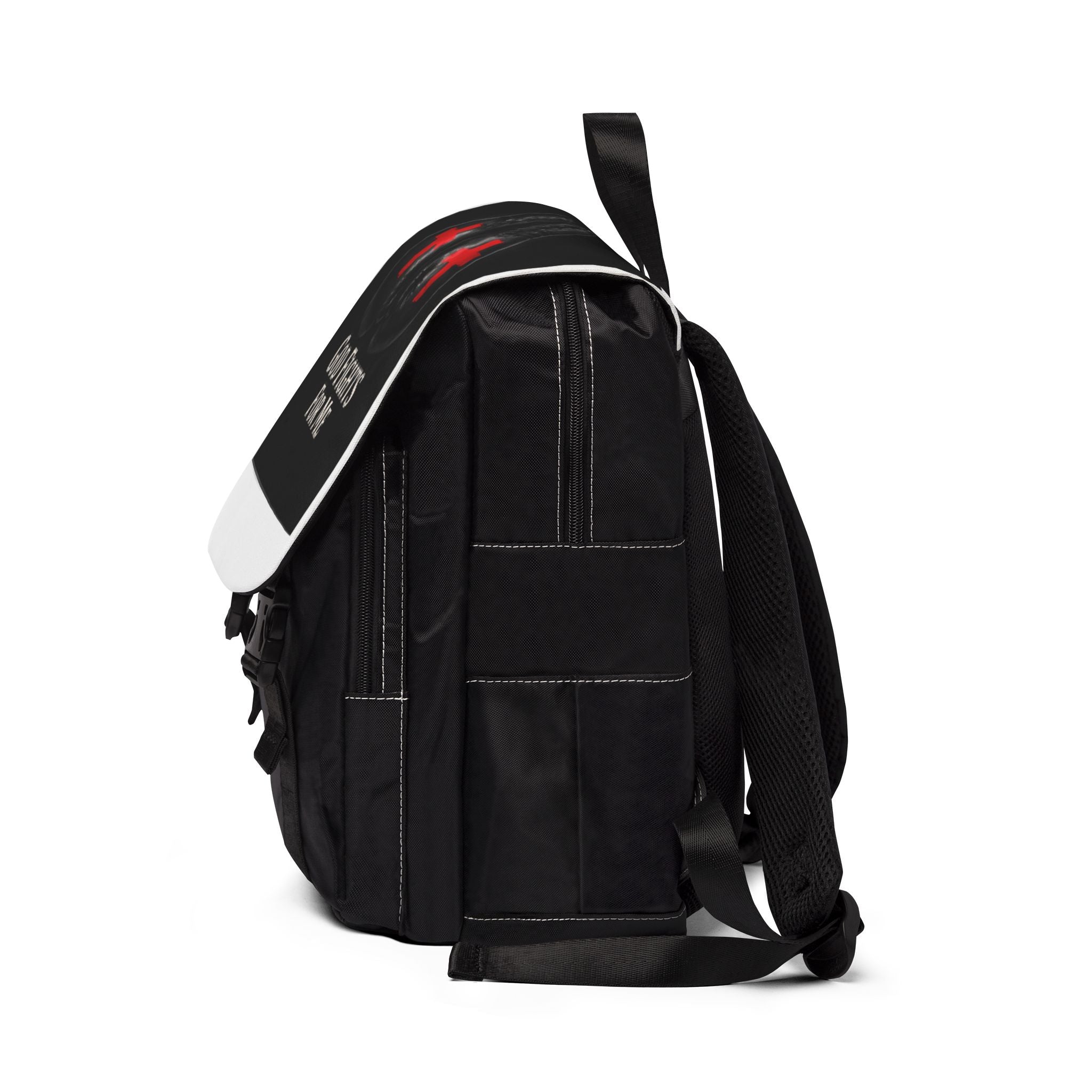 God Fights For Me Backpack — Christian Faith Shoulder Bag with Boxing Gloves Design