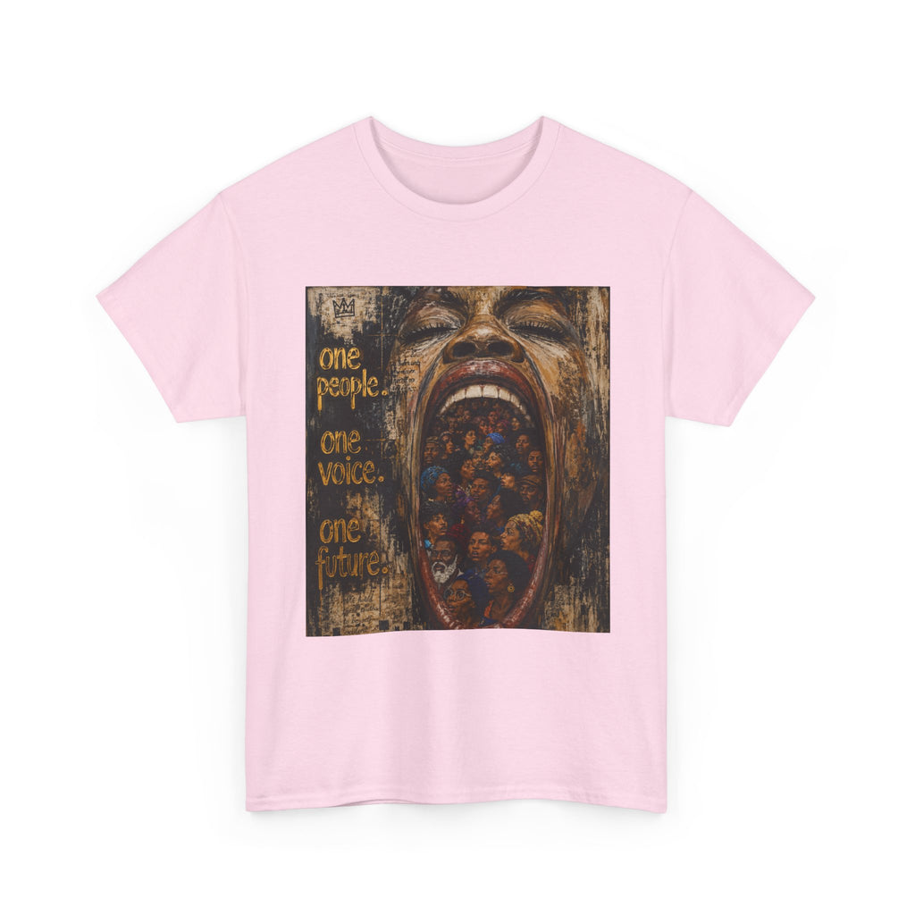 Graphic Tee - 'One People One Voice One Future' Distressed Art T-Shirt